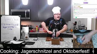 Doctor Whos Cooking Jagerschnitzel and German Sides for Oktoberfest The WBPL76 Cooking Show [upl. by Nelhsa]