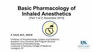 20151109 Inhaled Anesthetics Part 1 [upl. by Berne483]