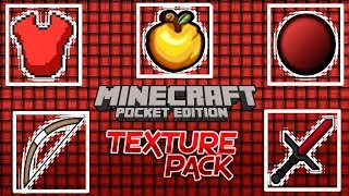 Minecraft PE Texture Pack For IOSAndroidWindows 10 Azurine uhc red [upl. by Nastassia]