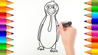 Cómo dibujar al Pingüino de la Granja de Zenón  Dibujos para niños [upl. by Uziel]