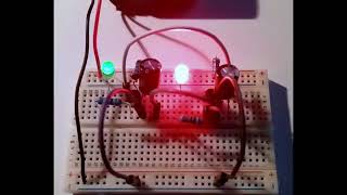 LED Blinker Schaltung auf einem Steckboard aufgebaut Bastelnmitelektronik [upl. by Kinghorn]