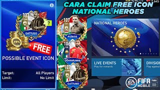 CARA MENDAPATKAN ICON GATTUSO 107 GRATIS EVENT NATIONAL HEROES FIFA MOBILE [upl. by Notserc]