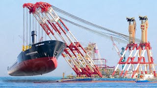 Life Inside the Worlds LARGEST CRANE Lifting Heaviest Objects with a Giant Ship Crane [upl. by Airelav]