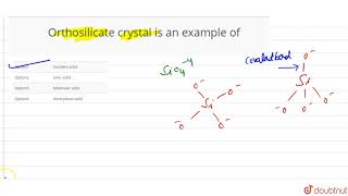 Orthosilicate crystal is an example of [upl. by Casar]