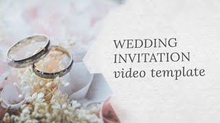 Wedding Invitation Video Template Editable [upl. by Calabresi]