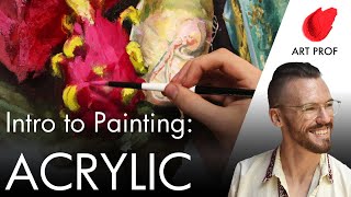 Acrylic Painting for Beginners Techniques amp Supplies [upl. by Nonna333]