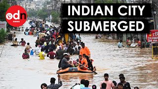 Monsoon Floods in India Kill Dozens and Leave City Underwater [upl. by Nomolas]