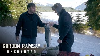 Gordon Ramsay Preps His Salmon For His Competition  Gordon Ramsay Uncharted [upl. by Mcmurry535]