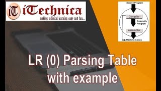 42 LR0 Parsing Table with example [upl. by Ennayelhsa]