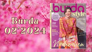 Burda Style 02 2024 👗 Sewing Magazine Flip Through [upl. by Wait]