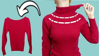 How to upsize the neckline on a sweater in 30 minutes [upl. by Durning935]