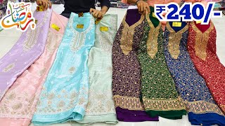 Hyderabad Wholesale Dress Materials Fancy Work Suits Pakistani Cotton Suits  Sasta Bazar [upl. by Milla]