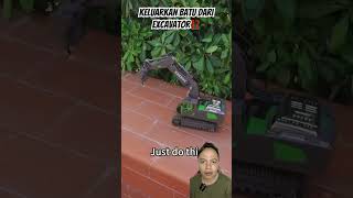 KELUARKAN BATU DARI EXCAVATOR⁉️ excavator automobile construction tools diy tooltips rccars [upl. by Inaej658]