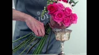 How To Make an Elegant Flower Arrangement in a Short Vase or Goblet [upl. by Filomena]