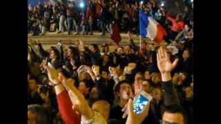 Parisians sing La Marseillaise at Place de la Bastille [upl. by Roobbie933]