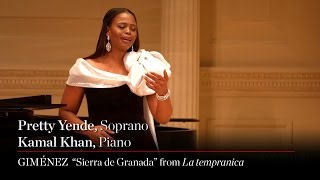 Soprano Pretty Yende Sings Jerónimo Giménez quotSierra de Granadaquot from La tempranica [upl. by Agnew499]