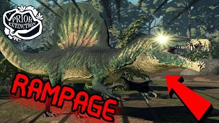 Absolute RAMPAGE as Spino  Prior Extinction Roblox [upl. by Saeger]