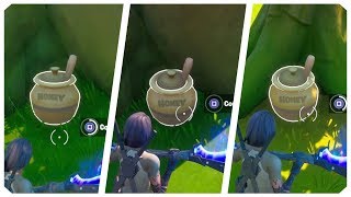 All Honey Jar Locations FOR THE BEARS  Fortnite Hidden Challenge [upl. by Susejedairam293]