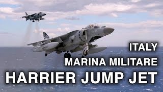 Italian Harrier Jets in Action  Vertical Takeoff and Landing Short Takeoff on Carrier Cavour [upl. by Hadeehsar]