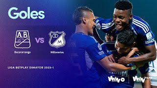 Bucaramanga vs Millonarios goles  Liga BetPlay Dimayor 2023I  Fecha 11 [upl. by Ennairb]