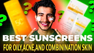 Best sunscreens for oily skin acne prone skin combination skin 2024 [upl. by Eileek]