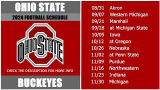 2024 Ohio State Buckeyes Football Schedule [upl. by Jariv]