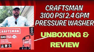 Scotty J’s Unboxing and Review Craftsman 3100 PSI 24 GPM PRESSURE WASHER [upl. by Lepp]