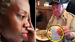 Black Waitress Fed Homeless Man Then He Gave Her a Dirty Note Opening It She Bursts Into Tears [upl. by Subir]