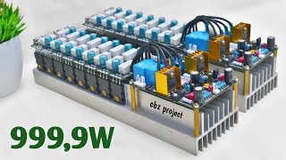 DIY Powerful Amplifier Board using 2SC5200 amp 2SA1943 Transistors  NEW SOCL 504 TEF  cbzproject [upl. by Marek]