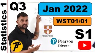 Jan 2022S1  WST0101  QNo3  Stem amp leaf diagram outlier mean amp Varx  IAL Pearson Edexcel [upl. by Lilias]