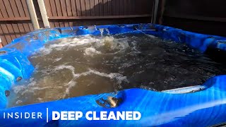 How Hot Tubs Are Professionally Cleaned  Deep Cleaned [upl. by Eelyrehc]