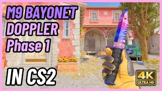 ★ CS2 M9 Bayonet Doppler Phase 1  CS2 Knife InGame Showcase 4K [upl. by Aleahs]