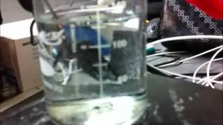 Demonstration of water splitting powered under LED desk light illumination [upl. by Phia]