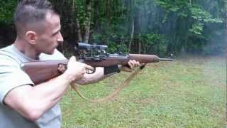 G43 k43 rifle with ddx zf4 scope  shooting with full speed semiauto Atlanta range ww2 [upl. by Aynot83]