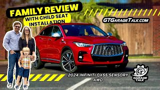 2024 INFINITI QX55 Sensory AWD  Family Review with Child Seat Installation [upl. by Oniratac]