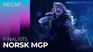 Norsk Melodi Grand Prix 2024 Norway  Finalists  RECAP [upl. by Denoting]