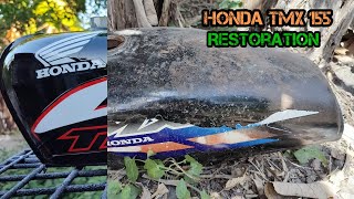 Old Motorcycle Restoration  Honda Tmx 155  Timelapse  Part 2 [upl. by Nnylav]