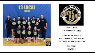 GamePoint – Mini Club October 19th 2024 Saturday 900 AM Match 1 Game 1 [upl. by Bibah]