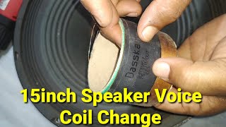 15 inch Speaker Repair Speaker voice coil Change  P audio Speakers recoiling [upl. by Misha]