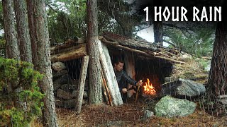 🌧️Camping in RELAXING RAIN 1 Hour of Rain amp Nature Sounds for Sleep and Calm [upl. by Campagna388]