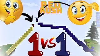 Unbelievable Minecraft 1v1 Bedrush Bedwar Strategies [upl. by Rydder]