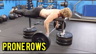 How To Perform Prone Rows  Little Known Best Back Exercise [upl. by Onfre426]