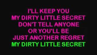 Dirty Little Secret karaoke with scrolling lyrics [upl. by Grevera414]