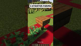 3 Starter Farms  Minecraft shorts minecraft farm [upl. by Ettenwad274]