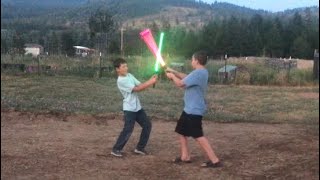 EPIC LIGHTSABER DUEL Finale Rematch [upl. by Llenrev943]