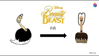 Paint 3D Tutorial Fifi the Plumette  Beauty and the Beast 1991 [upl. by Nosyarg]