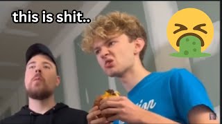 TommyInnit tries MrBeasts Burger [upl. by Dlanger]