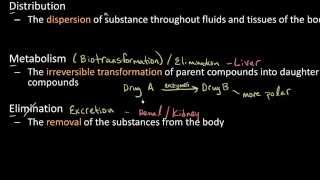 Pharmacokinetics for Students Absorption Distribution Metabolism and Elimination Lect 1 [upl. by Jerome]