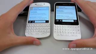 Confronto BlackBerry Q10 vs BlackBerry Q5 ita by AppsParadise [upl. by Anuayek]