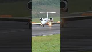 HARD LANDING Learjet 45  Reva Air Ambulance  Dominica 🇩🇲 aviation avgeek learjet [upl. by Zarger824]